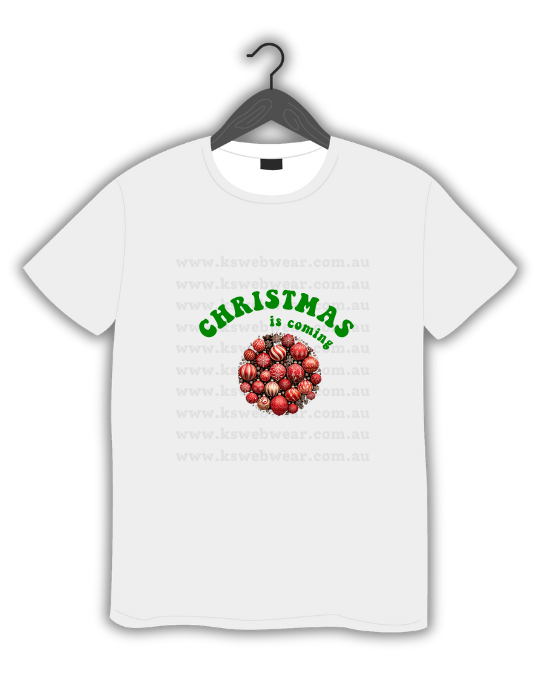 Christmas Is Coming Ornament Wreath
