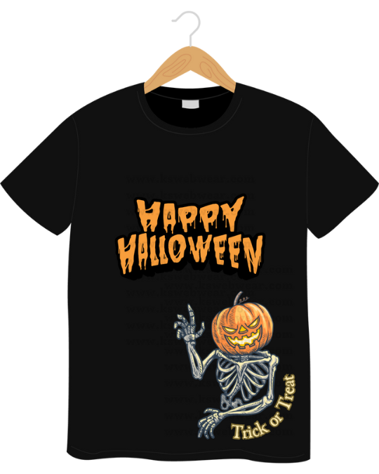 Happy Halloween Pumpkin Skeleton