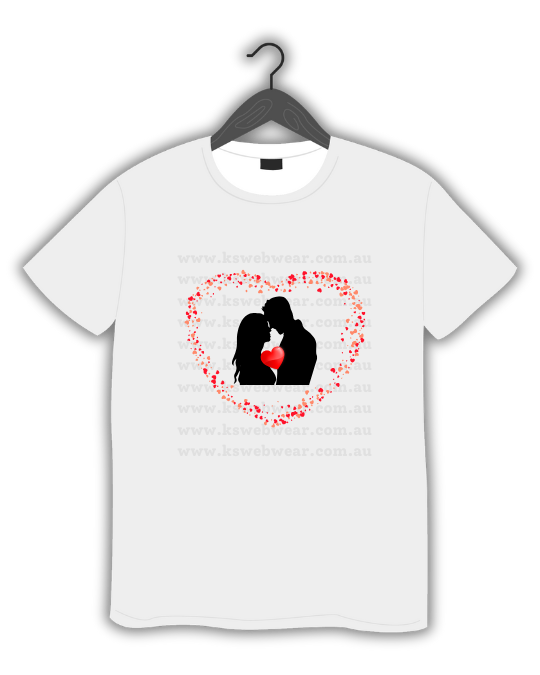 Heartfelt Silhouette Couple T-Shirt