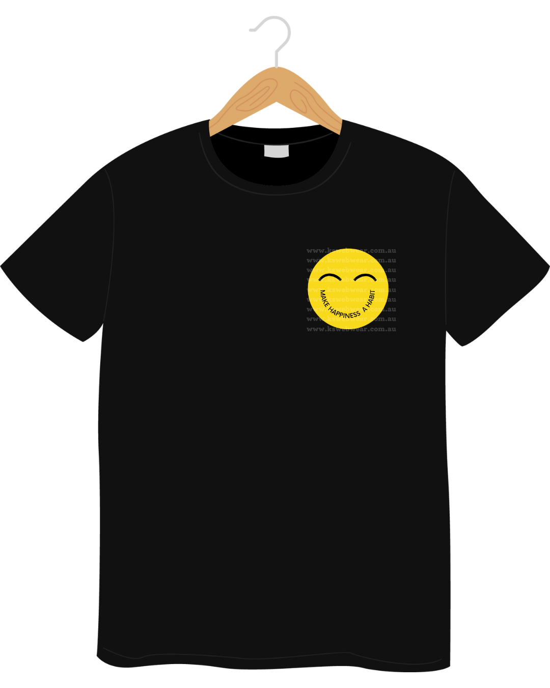 Minimal Smiley Face Pocket Tee