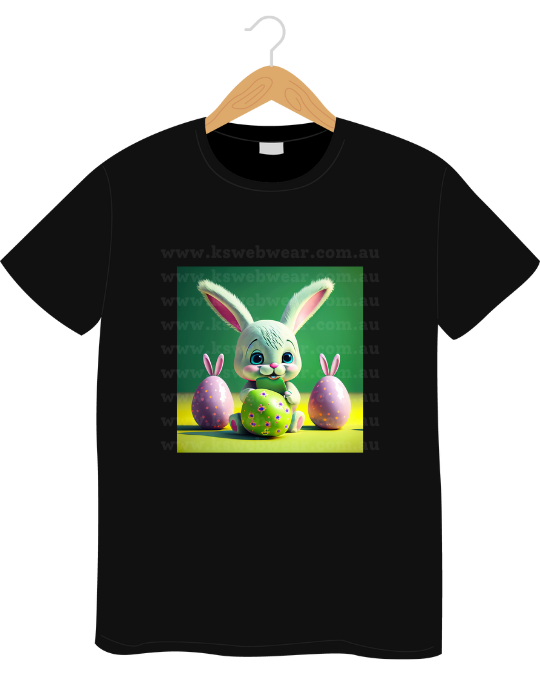 Playful Bunny & Eggs Easter Tee