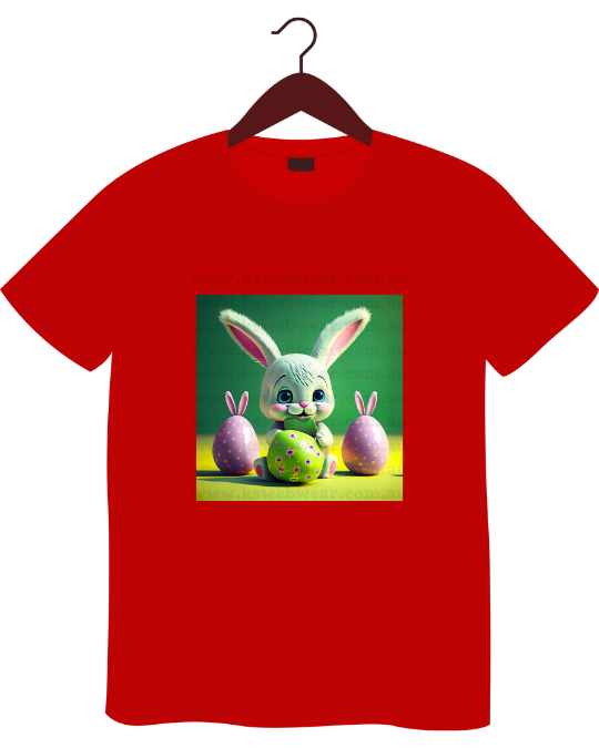 Playful Bunny & Eggs Easter Tee