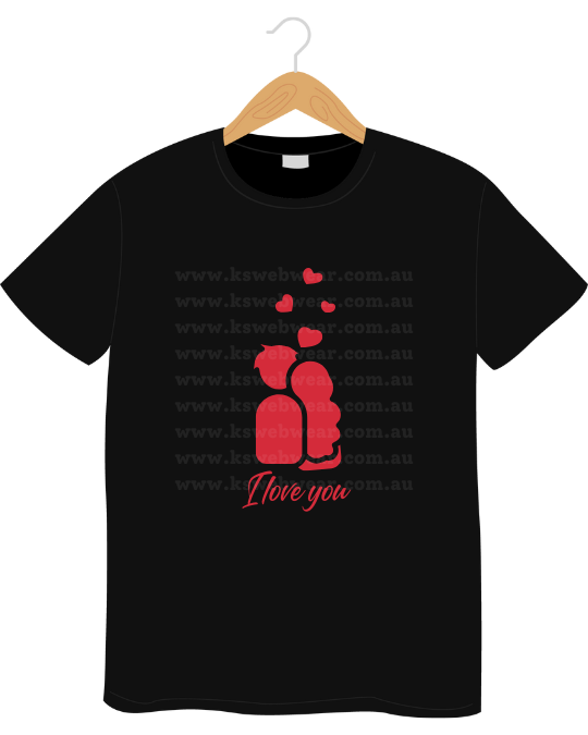 Romantic Couple Silhouette T-Shirt