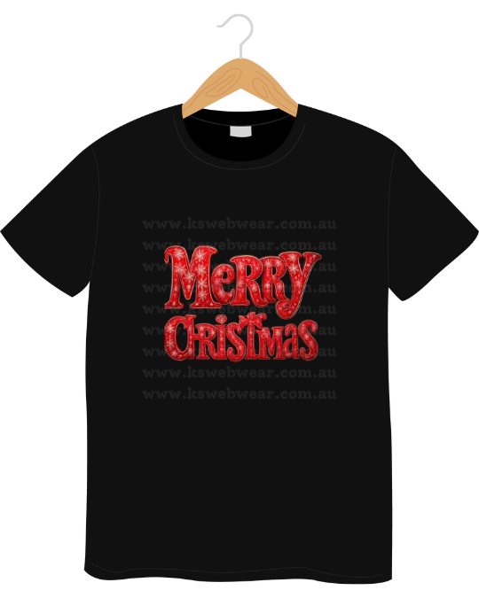 Snowy Merry Christmas Text