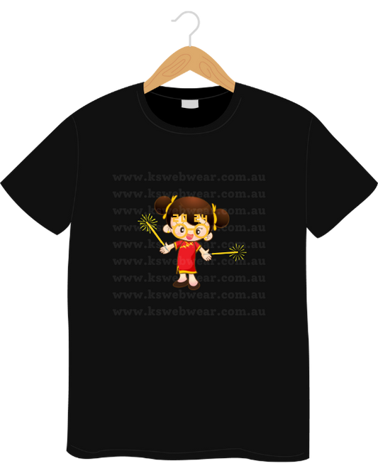 Festive Fireworks Girl