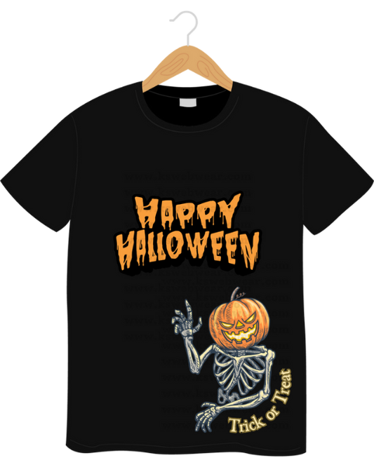 Happy Halloween Pumpkin Skeleton