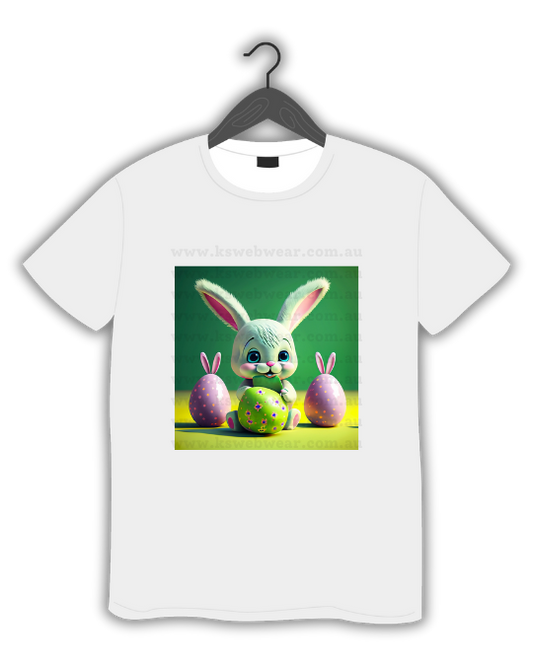 Playful Bunny & Eggs Easter Tee