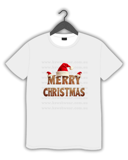 Rustic Merry Christmas Santa Hat