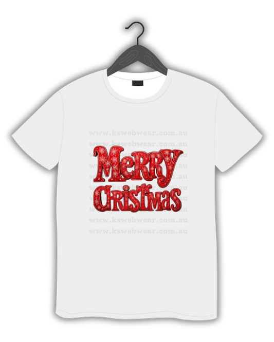 Snowy Merry Christmas Text