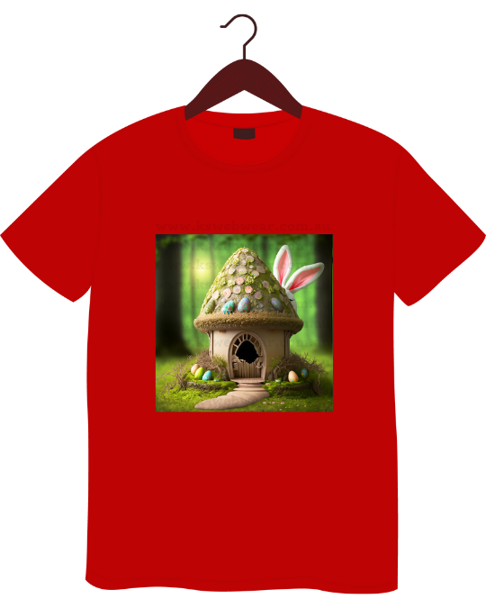 Whimsical Bunny House Easter Tee